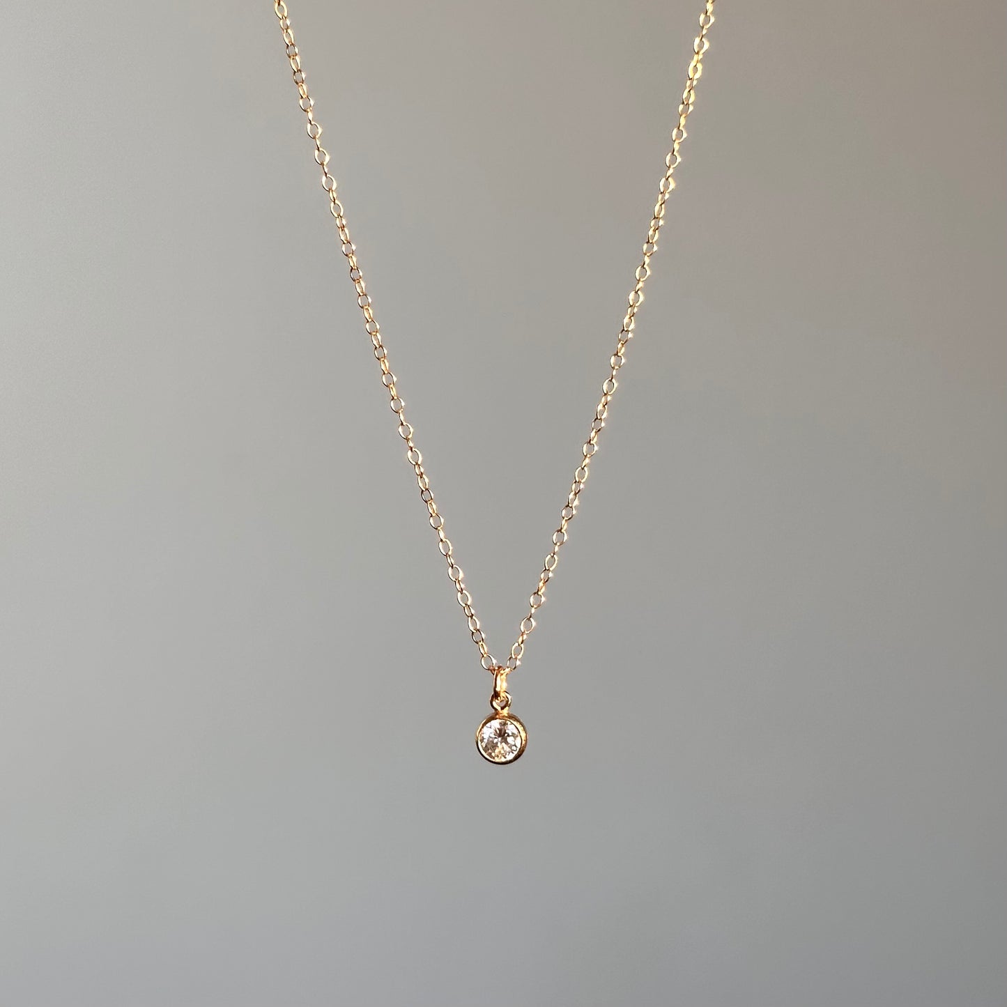 Bezel Solitaire Necklace